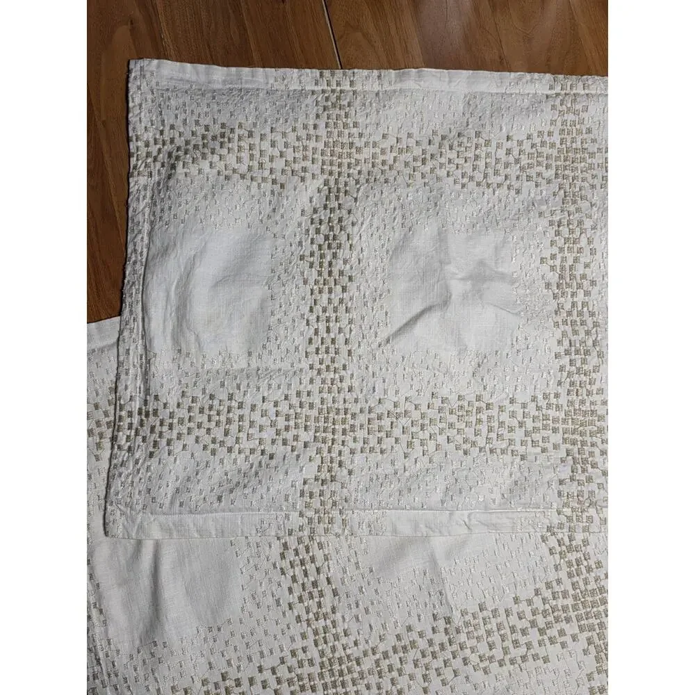 Hotel Collection Mosaic Grid Embroidered 100% Cotton Pillow Sham Standard X2